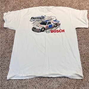 Fruit of the Loom Fastenal White Racing Graphic Tee
